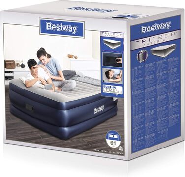 Надувне ліжко Bestway Tritech 'Montana з вбудованим електричним насосом Double XL/Hi 203 x 152 x 61 см