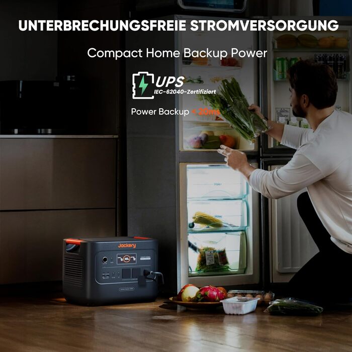 Портативна електростанція Jackery E3000 v2, акумулятор LiFePO4 ємністю 3072 Втгод/3600 Вт (макс. 7200 Вт), швидка зарядка 1,8 години, 2 порти USB-C PD 100 Вт, легкий та компактний сонячний генератор для кемпінгу, автофургонів та аварійного живлення