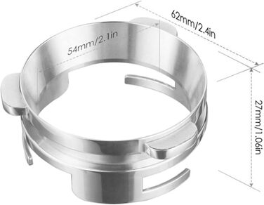 Лійка для дозування Demeras без рук, лійка для дозування кавового порошку з нержавіючої сталі Уникайте відходів для офісу