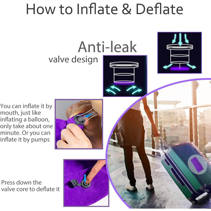 Подушка для підтримки колін - Надувна клиноподібна подушка, Портативна подушка для колін між ногами для сну - Подушка для ніг, Заспокійливе знеболення при ішіасі, кульшових суглобах та стегнах, Підтримка сну