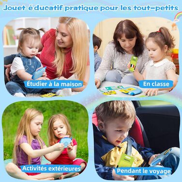 400 Mots, Jeu Educatif Pour Enfants ds 12 Mois, Developpement du Langage, Montessori Jouets Interactifs Pour Prscolaires Garons Filles 2-6 -Bleu, 400 Mots, Jeu Educatif Pour Enfants ds 12 Mois, Developpement du Langage, Montessori Jouets Interactifs Pour 