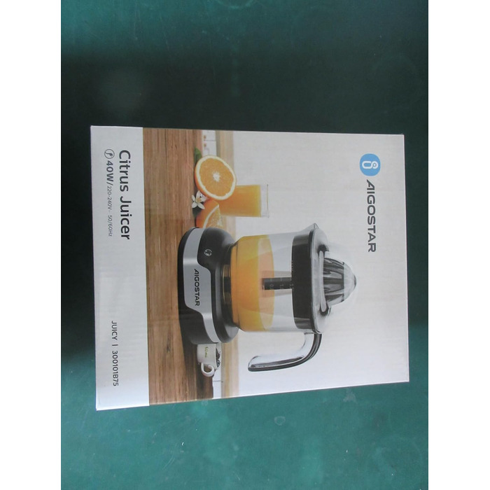 Електрична соковижималка для цитрусових, великий об'єм 1,2 л, соковижималка зі світлодіодним робочим підсвічуванням і 2 знімними к