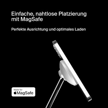 Бездротовий зарядний пристрій Belkin MagSafe 3-в-1, зарядна станція MagSafe 15 Вт, швидка зарядка для iPhone і AppleWatch, зарядка