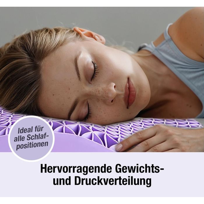 Подушка Relax Vital Dream зі зняттям тиску Подушка для шиї - Подушка для голови - Подушка проти хропіння - Подушка для здоров&39я - Найкраща подушка для тих, хто спить на боці - Ортопедична подушка