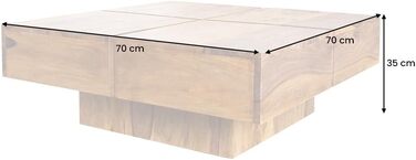 Дизайнерський журнальний столик з масиву дерева, болт, 70 см, оздоблення під камінь шишам, ручна робота