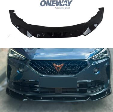 Передній спойлер для губ, сумісний з Cupra Formentor 2020 з глянцевим ABE TV Black Glossy