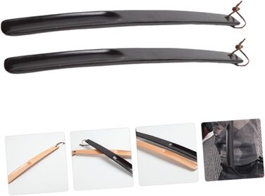 Дерев'яні черевики Shoehorn з масиву дерева Shoehorn Hotel Shoehorn Tool Корисний дерев'яний підйомник взуття Shoehorn Single Plugged Footwear, 2 шт.