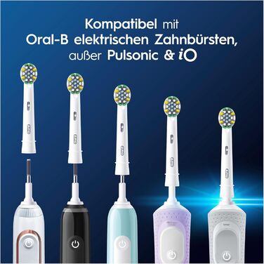 Щітки глибокого чищення Oral-B Pro для електричної зубної щітки, 6 шт. , глибоке чищення зубів з інноваційними Х-подібними щетинками, оригінальна насадка для зубної щітки Oral-B, Зроблено в Німеччині 6 шт. (1 упаковка) Щітки (6 шт. )