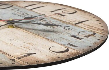 Дерев'яний настінний годинник LOHAS Home 12 дюймів/30 см / кухонний годинник в стилі кантрі Безшумне не цокання для кухні, домашнь