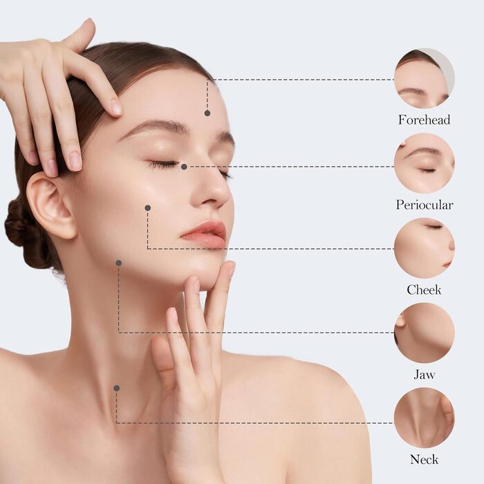 Масажер для обличчя Yofuly проти зморшок, пристрій для краси обличчя з 3 режимами, 45C проти зморшок для обличчя, підтяжка та ліфтинг шкіри, EMS масаж обличчя для жінок та чоловіків (нуар) Чорний