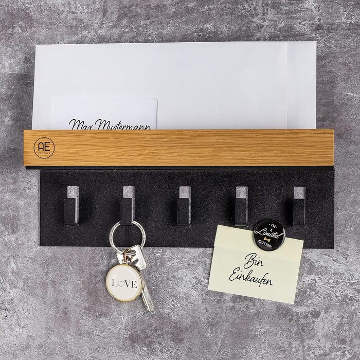 Ключниця дерев'яна - ключниця чорна сталь - ключниця дубова - ключниця з полицею - брелок - ключниця - ключниця - настінний органа