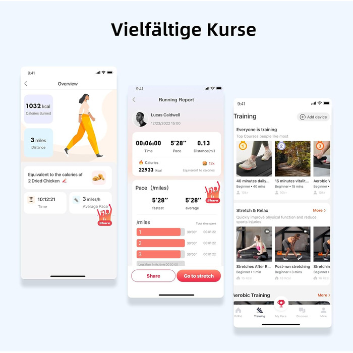 Килимок для ходьби Superun з нахилом 6 Бігова доріжка для дому, макс. 6 км/год та 12 км/год, із застосунком та пультом дистанційного керування Настільна бігова доріжка, макс. 136 кг, з багатофункціональними забігами та тренувальними смугами, 90 см, з нахи