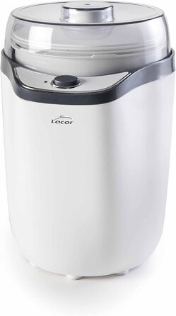 Йогуртниця Lacor 69246, пластикова кришка, включаючи два контейнери 1,6 л і 1,8 л, чашки, які можна мити в посудомийній машині, 8-14 годин Підготовка 20 Вт, поліпропілен, 1,8 літра, поліпропілен, білий