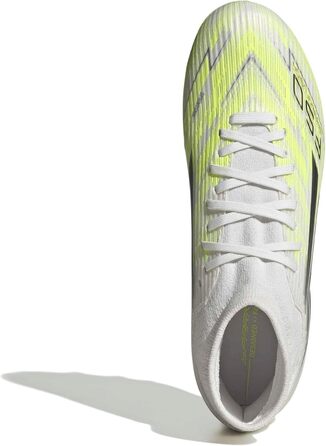 Футбольні бутси adidas F50 SPARKFUSION League Mid Cut FG/AG, жіночі, білі, залізні, жовті, високої роздільної здатності