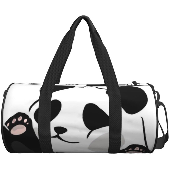 Дорожня сумка-циліндр з кумедним малюнком панди, спортивна сумка для чоловіків та жінок, сумка для подорожей, спортивний баул