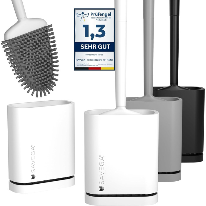 Силіконова щітка для туалету з плоскою та гнучкою головкою - Силіконова щітка для туалету зі швидковисихаючим тримачем - Сучасна щ