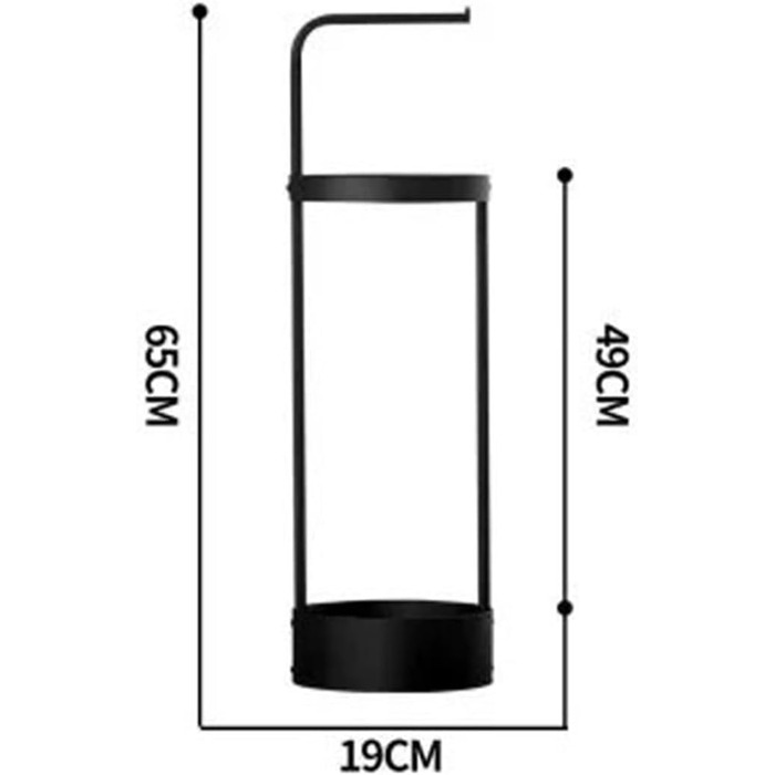 Підставка для парасольок Скандинавський тримач для парасольки Залізний каркас Підставка для парасольок Стійке шасі Підставка для парасольки Красива і модна легка розкішна стійка для зберігання Підставка для парасольки для входу (колір чорний)