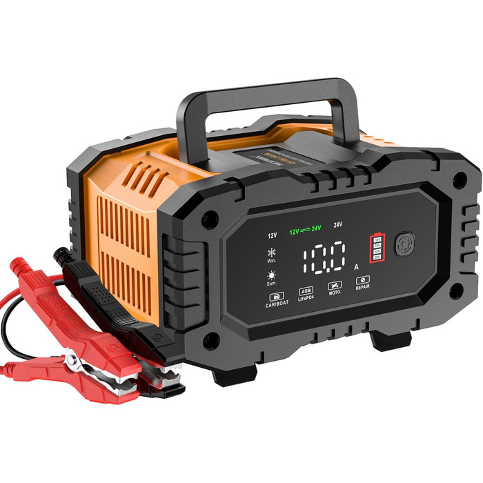 Автомобільний зарядний пристрій NEXPEAK NC202 10A, 12В 24В LiFePO4 зарядний пристрій, зарядний пристрій для акумуляторів, автомобі