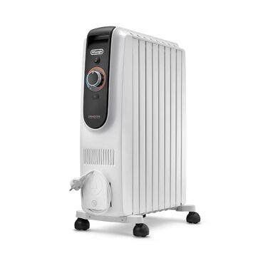 Масляний обігрівач для приміщень об&39ємом до 60 м, електричний обігрівач із запобіжним термостатом, 8 ребер, індивідуальне опалення 12 температурних налаштувань, портативний, 2000 Вт, білий (TRD50820) для приміщень об&39ємом до 60 м, 39Longhi Dragon Easy