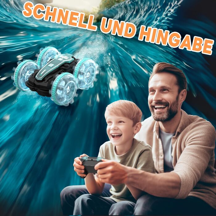 Автомобіль-амфібія Korffe Автомобіль на дистанційному керуванні від 4 5 6 7 8 9 років, різдвяні подарунки на день народження Хлопч