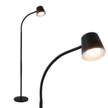 Бездротовий LED-торшер BRILONER з сенсорним керуванням, плавним регулюванням яскравості, змінним акумулятором та лампою, висота 126,5 см, чорний