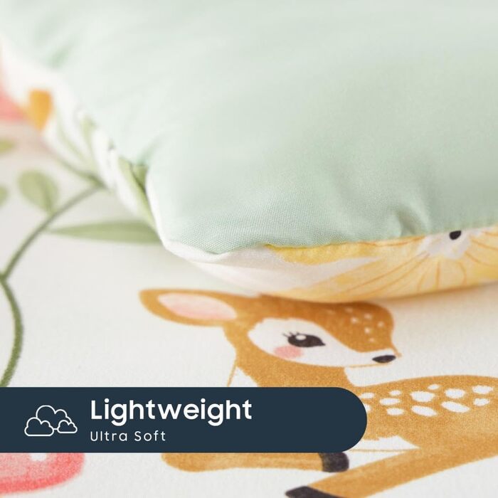 Комплект дитячої постільної білизни для дівчаток, 4-компонентний, м'який комплект постільної білизни для дитячого ліжечка з ковдро