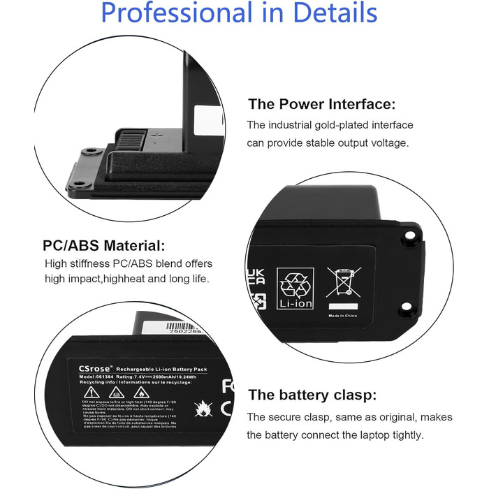 Акумулятор для Bose SoundLink Mini 1, I (не працює з Mini 2, SoundLink I/II/III, 063404). Акумулятор для Bluetooth-колонки/бездротової колонки 061385 061386 063287, 061384