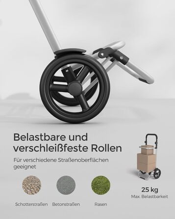 Сумка-візок SONGMICS для покупок, 35 літрів, з термо-відділенням, чорна, складана, знімний мішок KST03BK