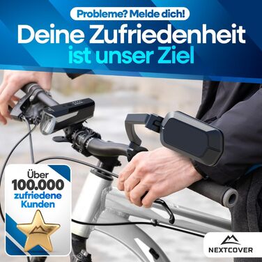 Дзеркала на кермо велосипеда NEXTCOVER КОМПЛЕКТ зі справжнім склом ProVision Фіксоване дзеркало заднього виду для велосипеда Комплект дзеркал Дзеркало заднього виду для велосипедів Електровелосипедів Електроскутерів Комплект дзеркал для велосипеда (лівепр