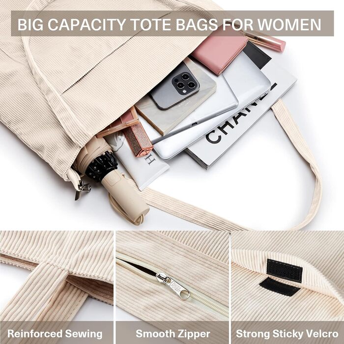 Шнурова сумка Жіноча сумка через плече на блискавці Водонепроникна сумка з кишеньковим відділенням Велика сумка для покупців Сумка