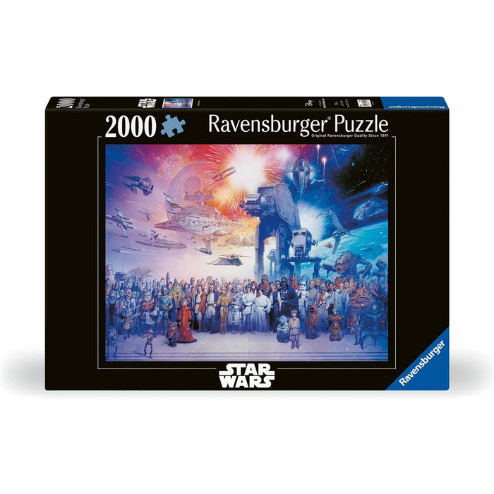 Пазл Ravensburger 16701 - Всесвіт &quotЗоряні війни&quot - 2000 елементів. Пазл &quotЗоряні війни&quot для дорослих і дітей від 14