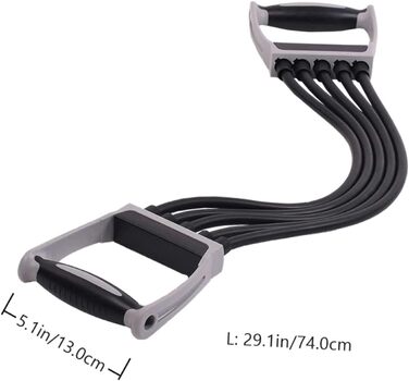 Фітнес-обладнання 1 x Пуллер Еспандери для вправ Еспандер для грудей Для чоловіків Гімнастичні стрічки Для чоловіків Еспандер для вправ на прес Фітнес-мотузка Настінний ролик Пластик з поліпропілену Чорна пружина