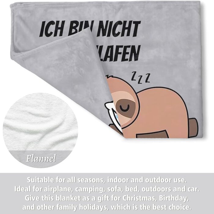 Подарунки для чоловіків, кумедна ковдра з лінивцем, подарунок на день народження для чоловіків, персоналізований подарунок для чоловіків, дідусь, тато на Різдво, день народження, День батька, 150*200