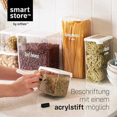 Набір контейнерів SmartStore 0.35л (10 шт.) Пластикові коробки для зберігання з кришками, без BPA, придатні для миття в посудомийній машині Штабельовані органайзери для кухні 12,5 x 9 x 5 см, 0,35 л / Набір з 10 шт. з кришками