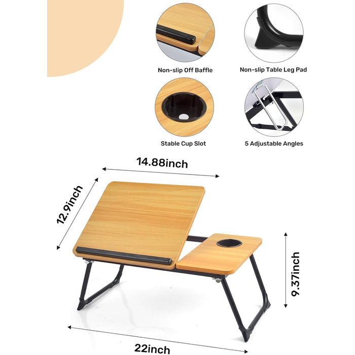 Письмовий столик на колінах (коричневий)
