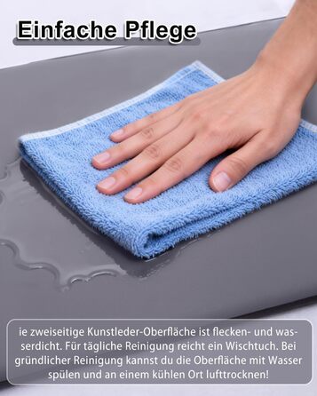 Водонепроникний килимок для собак на вулиці - 90x57 см, ліжко для собак середнього розміру зі штучної шкіри, легко чиститься, портативна подушка для собак, що економить місце, матрац для собак, який можна прати, для використання в приміщенні та подорожей,