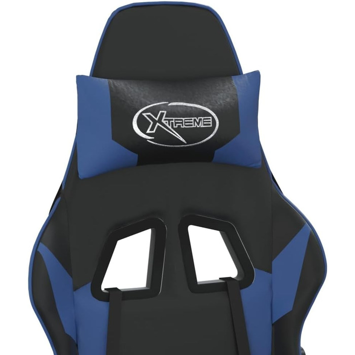 Ігрове крісло INLIFE чорно-синє зі штучної шкіри, Меблі, Крісла, Ігрові крісла, Сині, 15,2 кг, 3143687