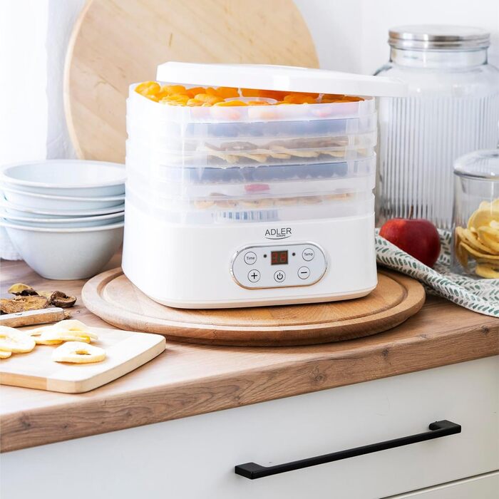 Дегідратор для їжі ADLER AD 6658, 550 Вт, дегідратор, дегідратор, білий