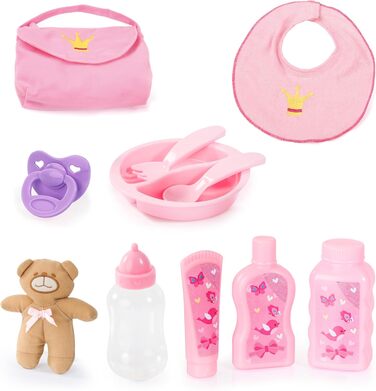 Функціональна лялька, інтерактивна лялька Piccolina Magic Eyes, рухає ротом, моргає та закриває очі, говорить, фіолетова, 46см, 94