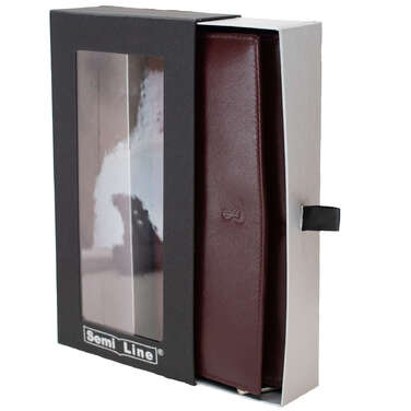 Гаманець жіночий шкіряний Semi Line RFID Dark Red (P8264-2)