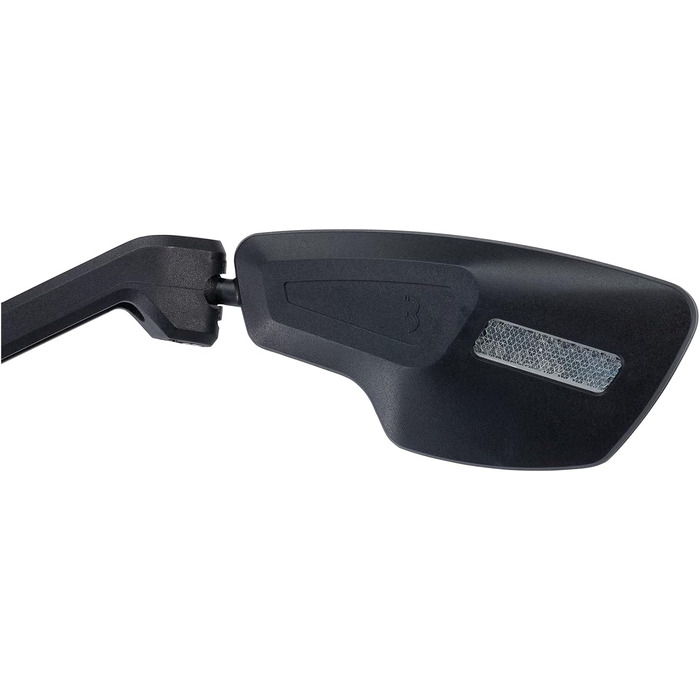 Дзеркало заднього виду для велосипеда BBB Cycling CityView для електровелосипеда, ліве - підходить для керма Ø 19-26 мм - антиблікове покриття - дзеркало заднього виду для велосипеда - чорне - BBM-05 - ліве