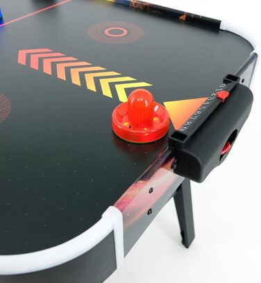 Світлодіодний стіл для аерохокею від FASports, аерохокей для дітей/підлітків віком від 8 років, стіл для аерохокею з повітряними штовхачами та шайбами, що світяться Solar Fury 138x67x82 см