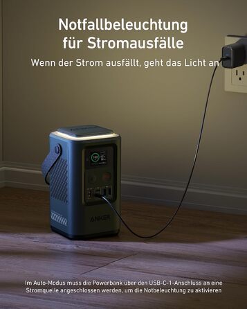 Портативний зарядний пристрій на 60 000 мАг з цифровим дисплеєм, висувним автоматичним підсвічуванням і режимом SOS, потужністю 60