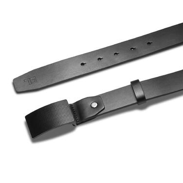 Ремінь чоловічий шкіряний Semi Line Black (P8233-0 L)