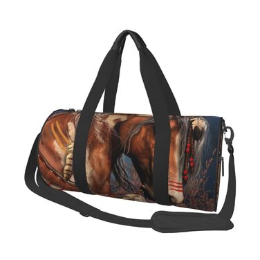 Дорожня сумка-мішок Конячка, універсальна спортивна сумка для чоловіків та жінок, коричнева