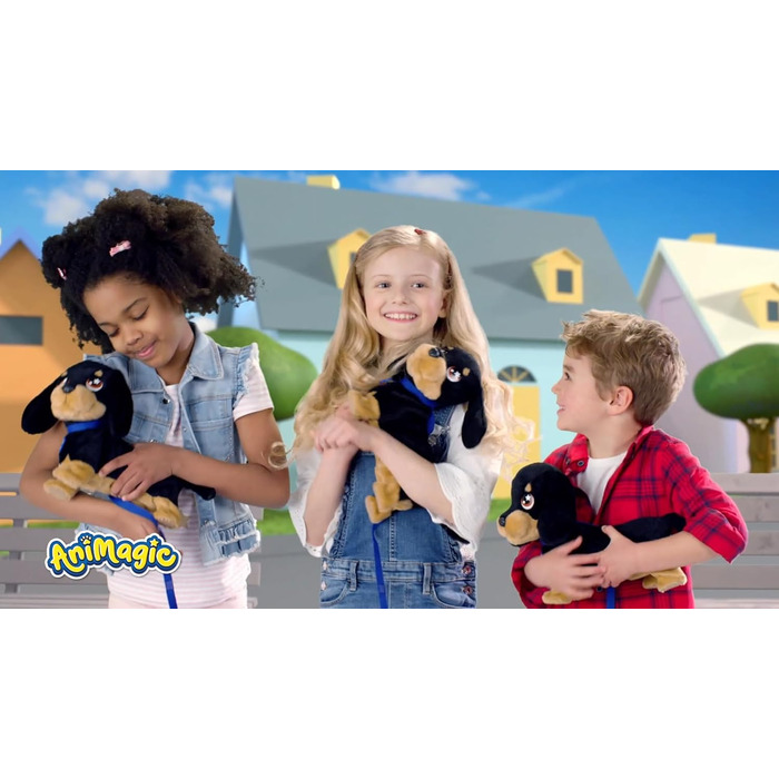 Такса - Інтерактивна м&39яка іграшка для дітей від 2 років - Весела плюшева іграшка собака, яка бігає і гавкає - Подарунок дітям