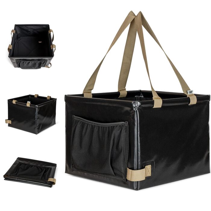 Складана чаша I Миска для миття посуду з ручками для кемпінгу I Легко зберігається складна чаша для вашого туристичного посуду I Миска для в дорозі I Складана чаша для миття посуду Антрацит 25 л