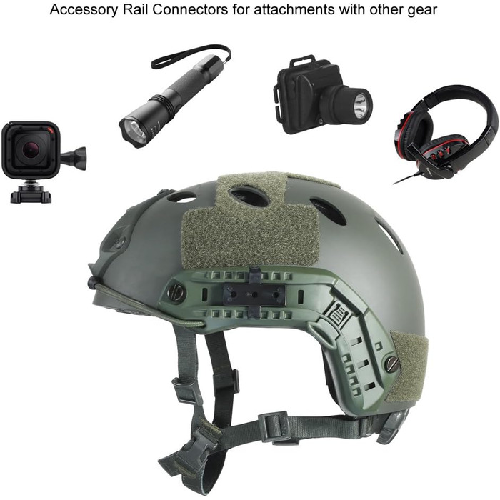 Легкий тактичний швидкий шолом OneTigris PJ Mode для страйкболу, пейнтболу, армійського зеленого кольору