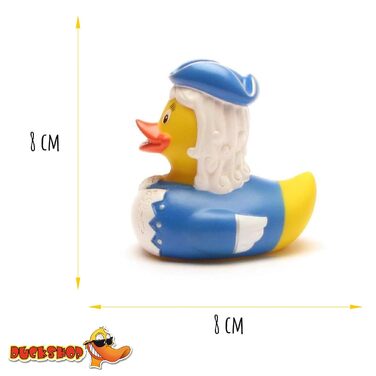 Гумова качечка Funkenmariechen I Писклива качечка IL 8 см I в комплекті брелок зі скрипучою качечкою I Подарунок для танцюючих маж