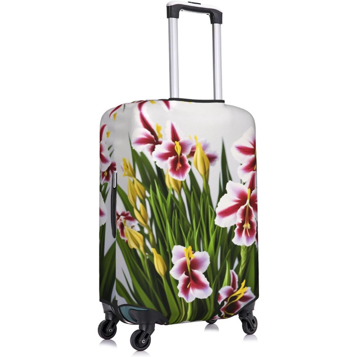 Чохол для валізи Gladiolus, міцний захист, підходить для багажу розміром 45,7 - 81,3 см, Чорний, Великий